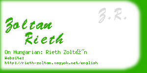 zoltan rieth business card